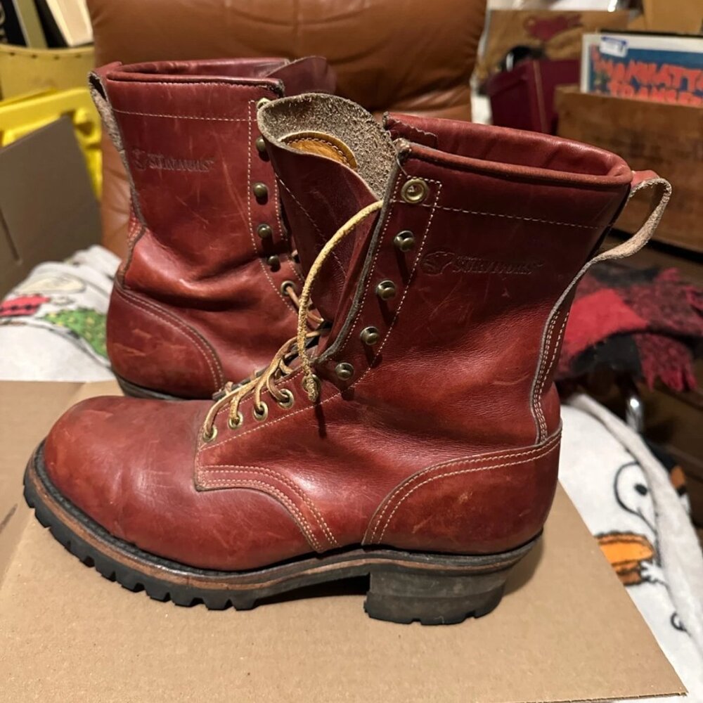 Herman Survivors Vintage Logger Boots Vintage Men Size 9.5 steel toe - Picture 5 of 9